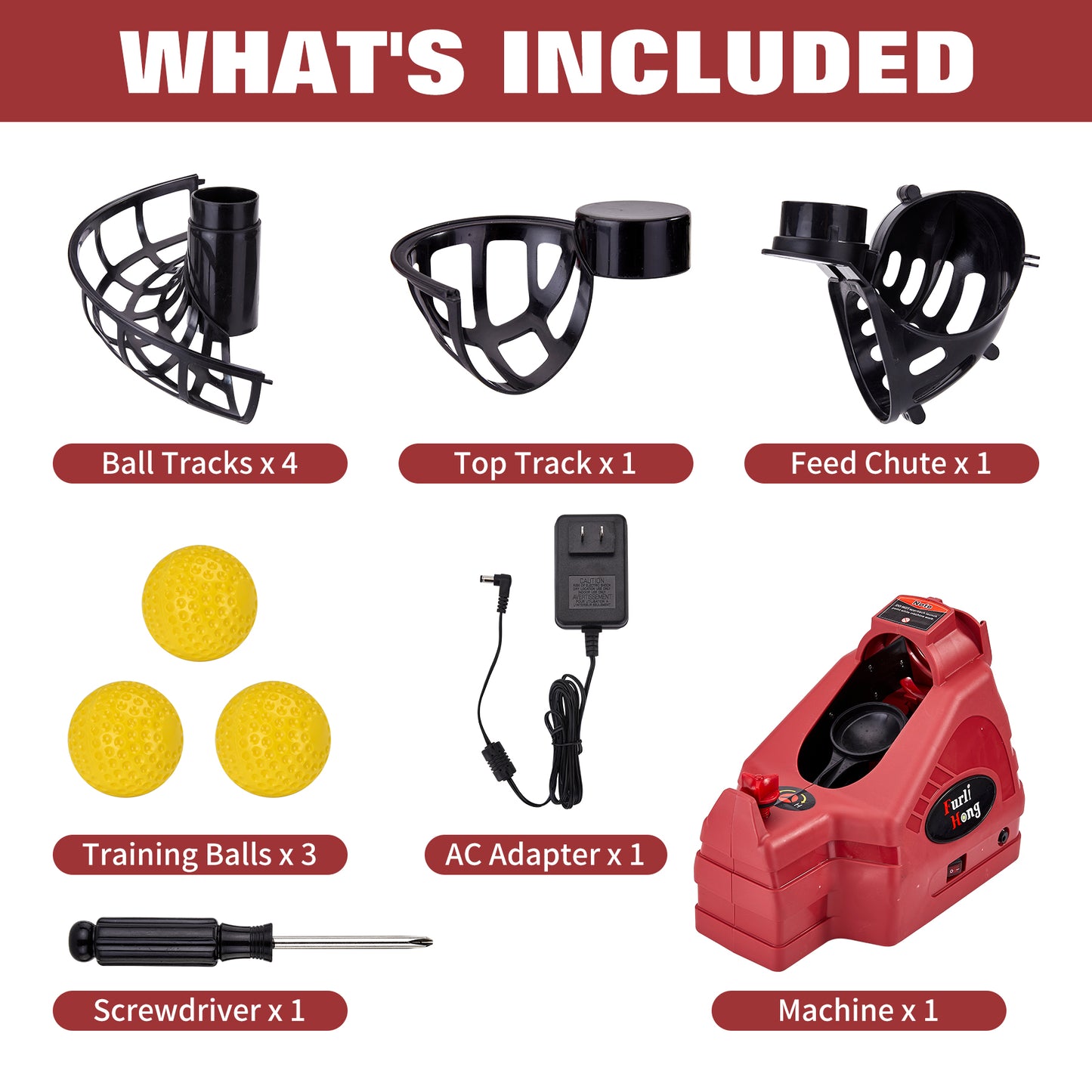 698TPCBH 4-in-1 Toss Machine for Baseball Tennis Pickleball and Cricket