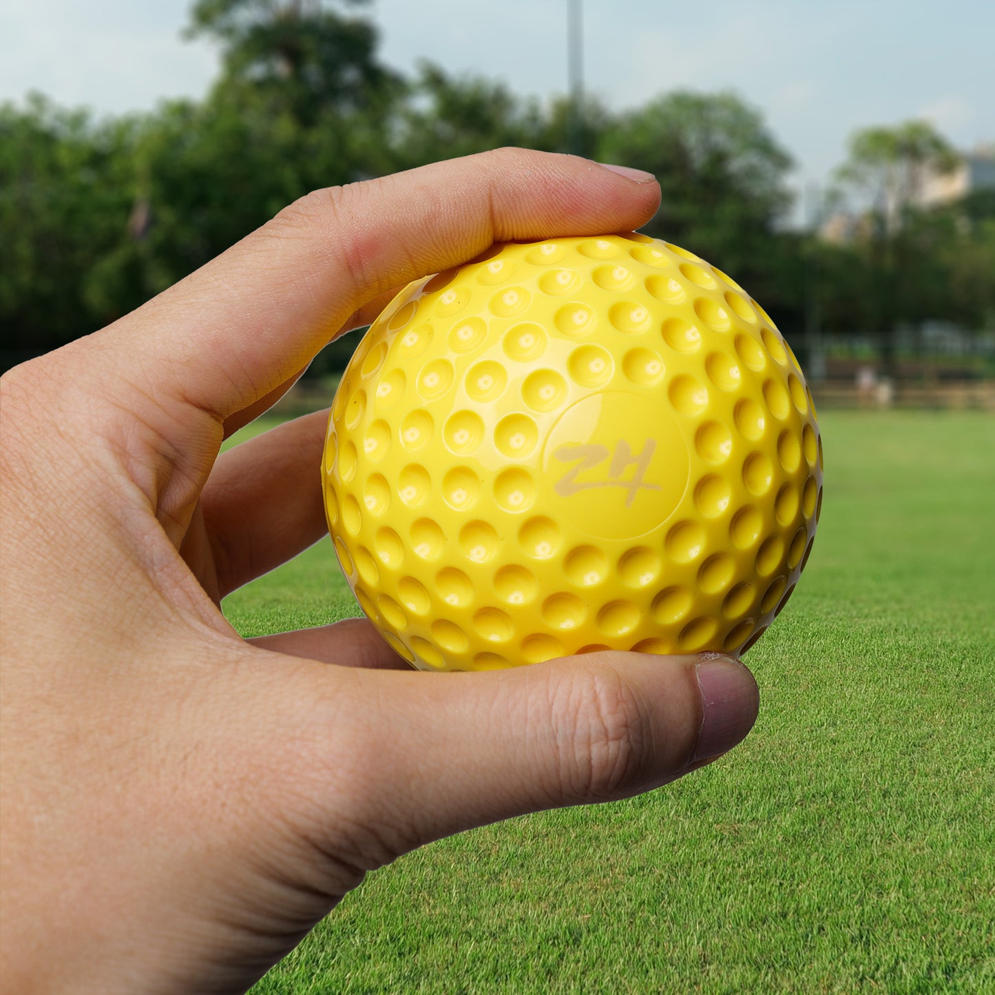 12-Pack 9-Inch Sting-Free Dimpled Training Baseballs For 898BH 636BH 777BH 747BH 698BH 6901BHA - Yellow