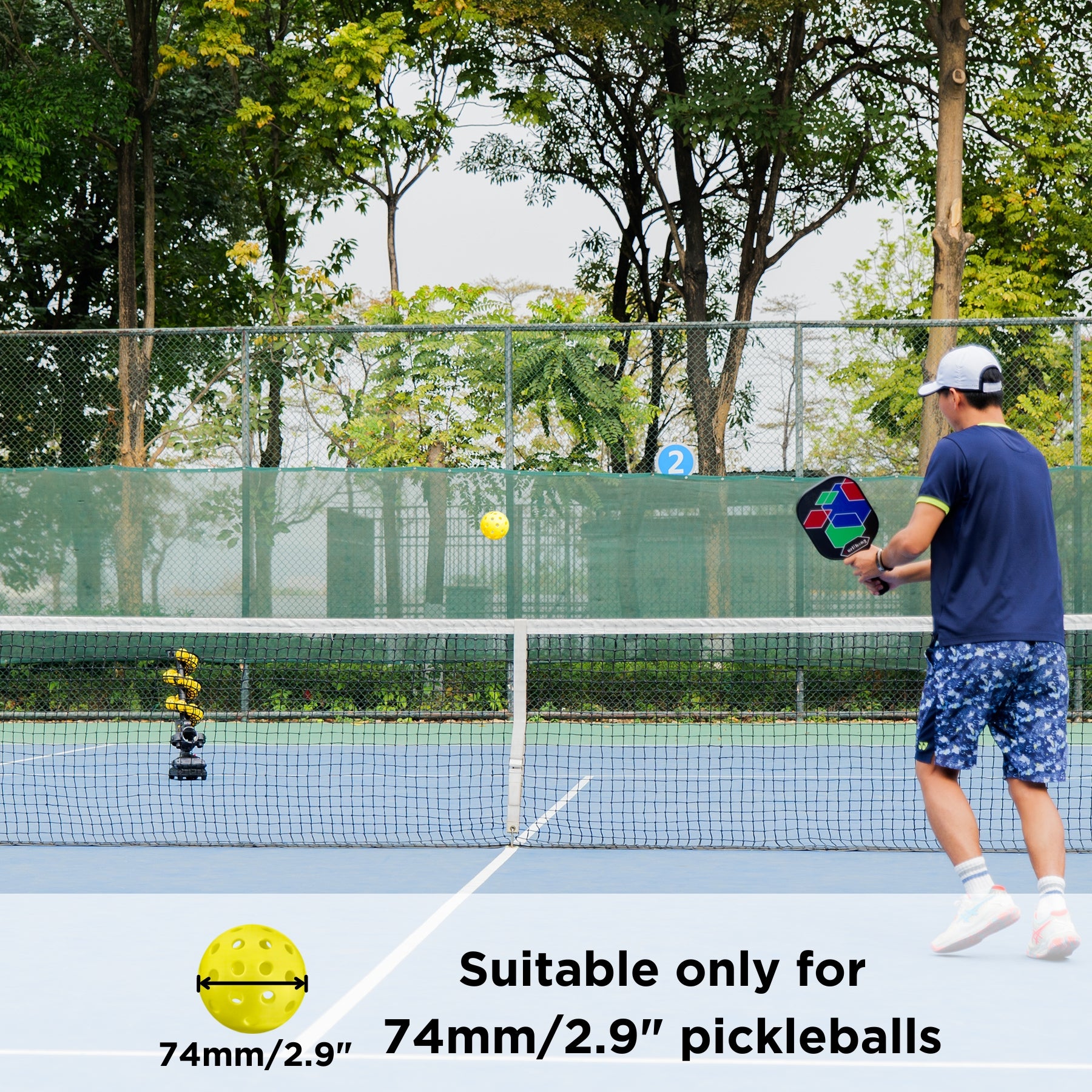 sutable for 74mm pickleball