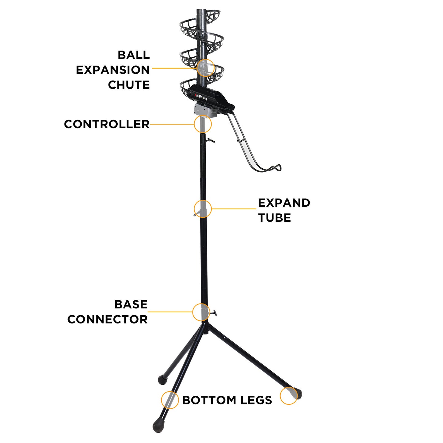 777BH-B 2 in 1 Automatic Baseball Pitching Machine Feeder