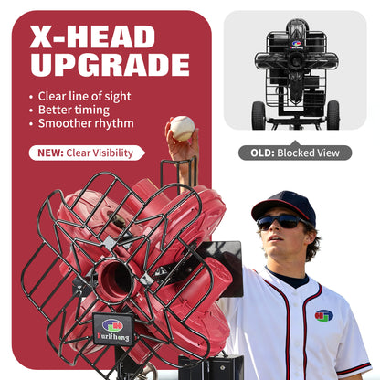 767BH 4-Wheel Baseball Pitching Machine for Professionals