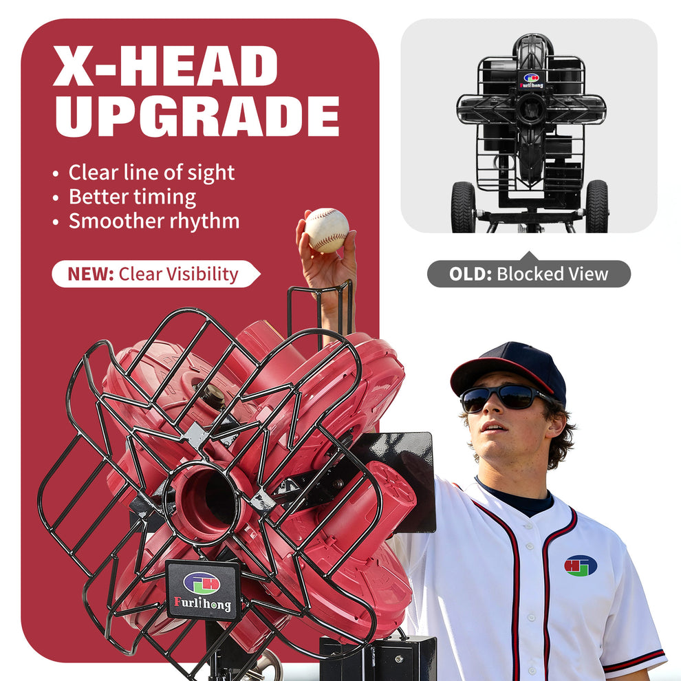 Furlihong 767BH 4-Wheel Baseball Pitching Machine