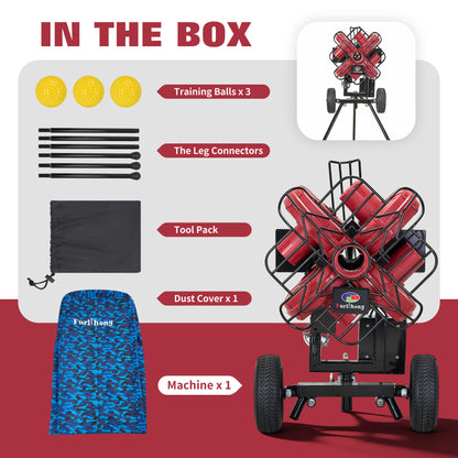 767BH 4-Wheel Baseball Pitching Machine for Professionals