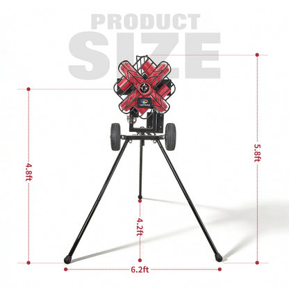 767BH 4-Wheel Baseball Pitching Machine for Professionals
