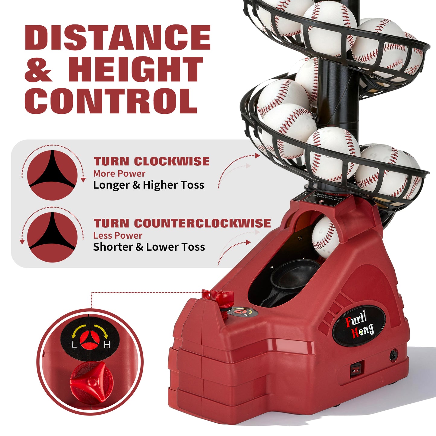 698TPCBH 4-in-1 Toss Machine for Baseball Tennis Pickleball and Cricket