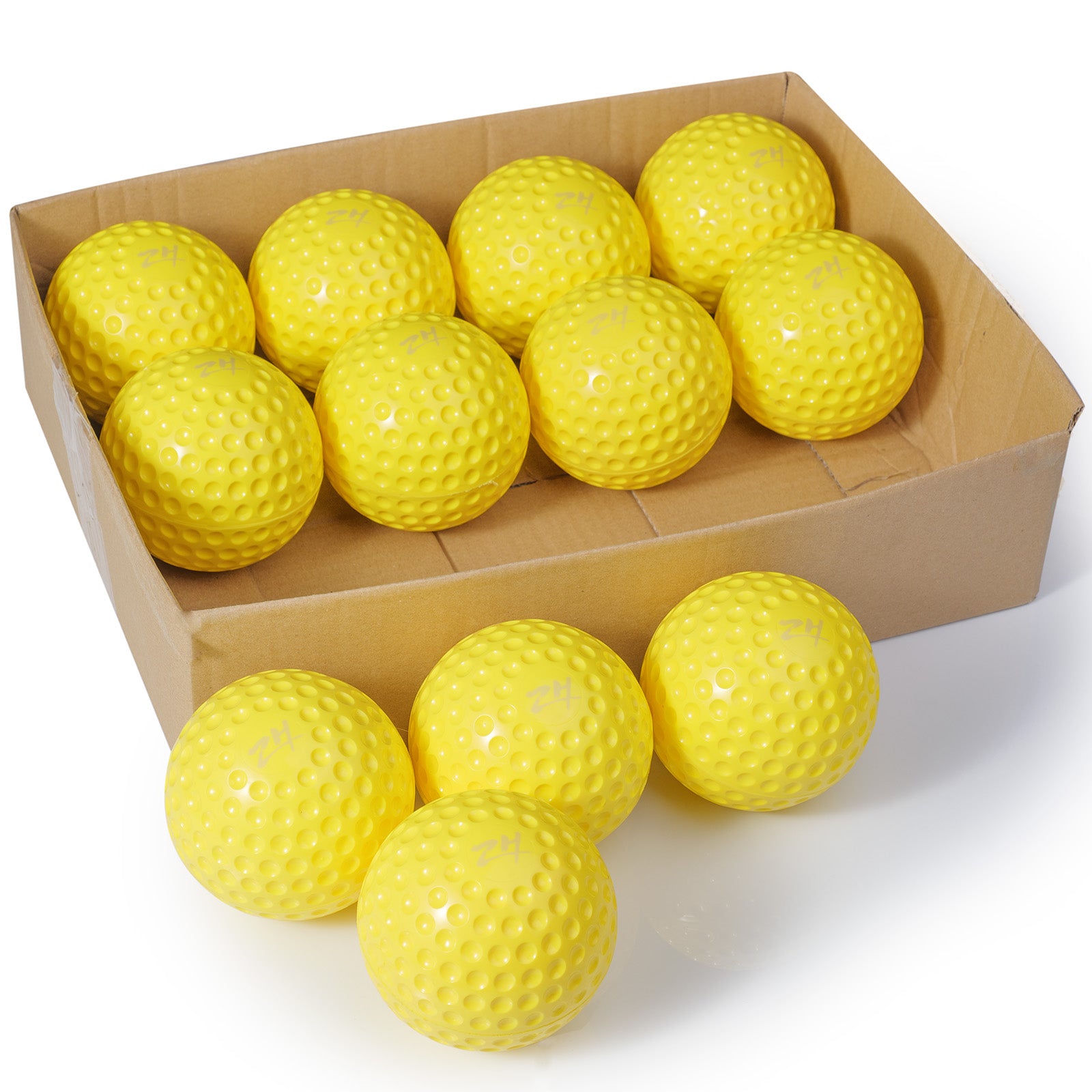 12-Pack 12-Inch Sting-Free Dimpled Training Softballs Only For 6902BHA