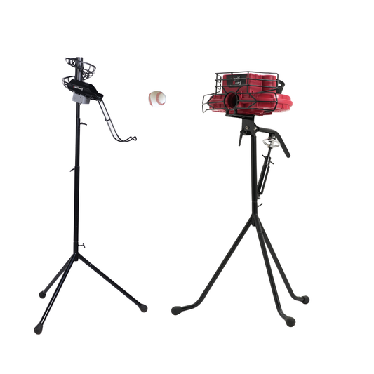 737BH Baseball Pitching Machine and 777BH-B Automatic Baseball Machine Feeder