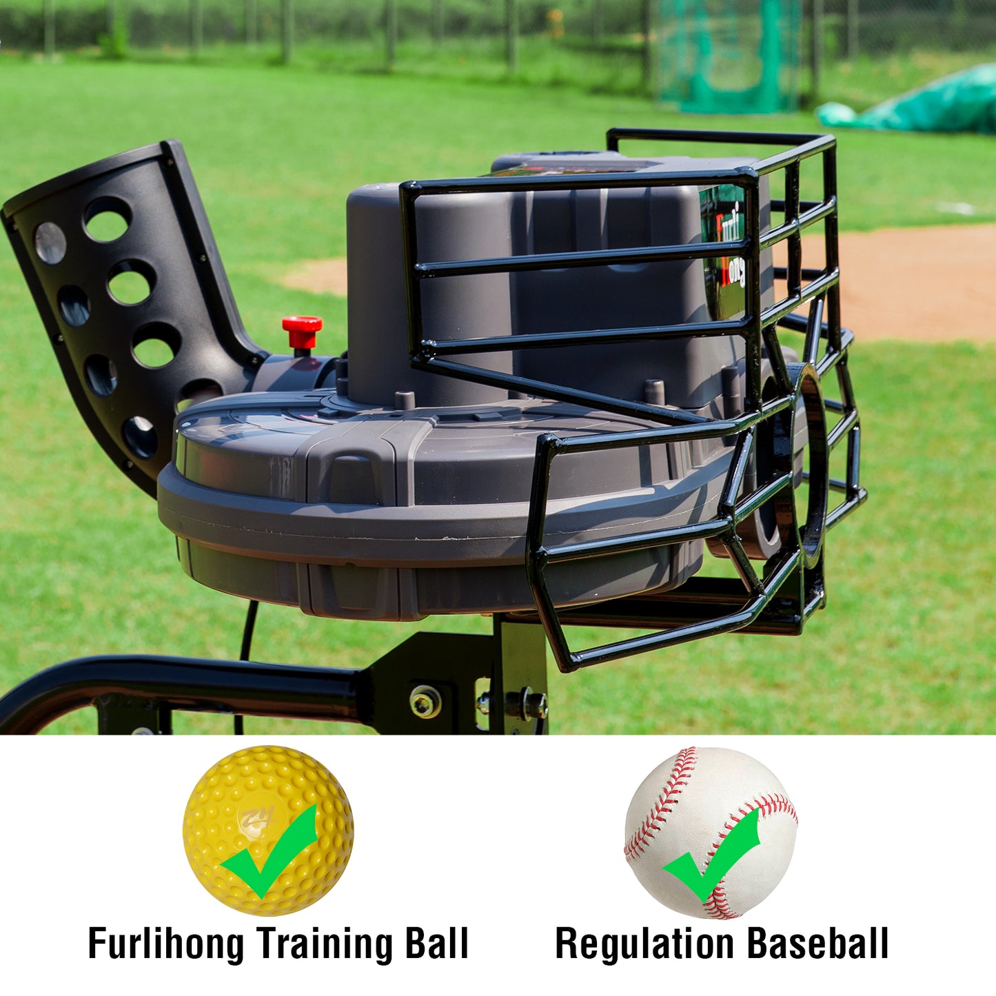 Furlihong 777BH Dual-Wheel Pro Baseball Pitching Machine