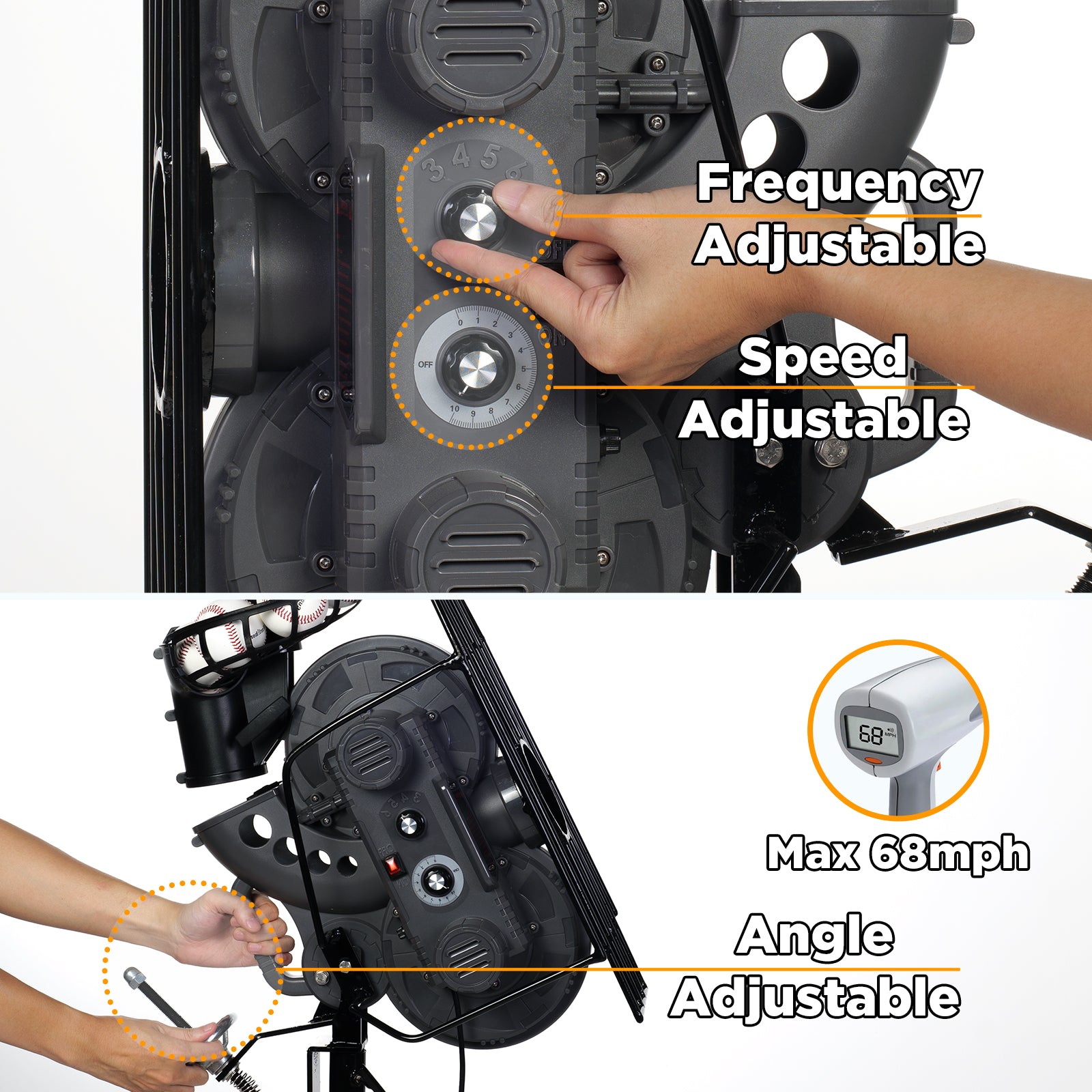 freqency/speed/angle adjutable