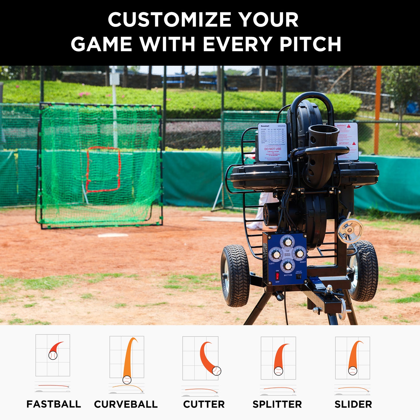 pitches fastballs, curveballs, and ground ball
